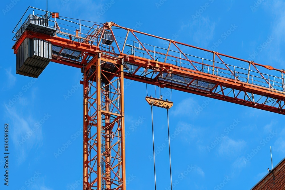 A crane is standing on the construction professional photography
