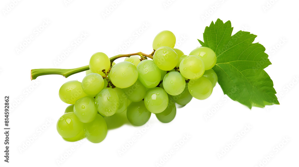 A bunch of green grapes with a transparent background. A bunch of green grapes with a transparent background.