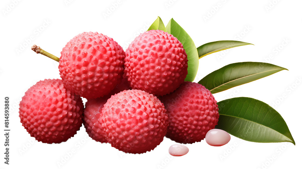 A bunch of lychee fruit with a transparent background. A bunch of lychee fruit with a transparent background.