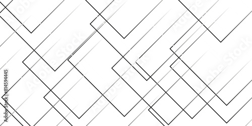 Abstract grey lines on white background with luxury shapes architecture plan. Modern pattern elegant gray line template background.