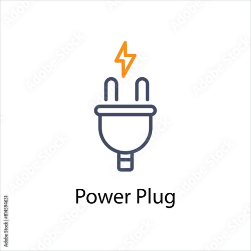 Power Plug Vector icon