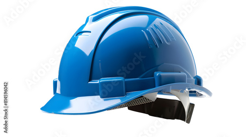 Blue safety helmet, transparent picture
