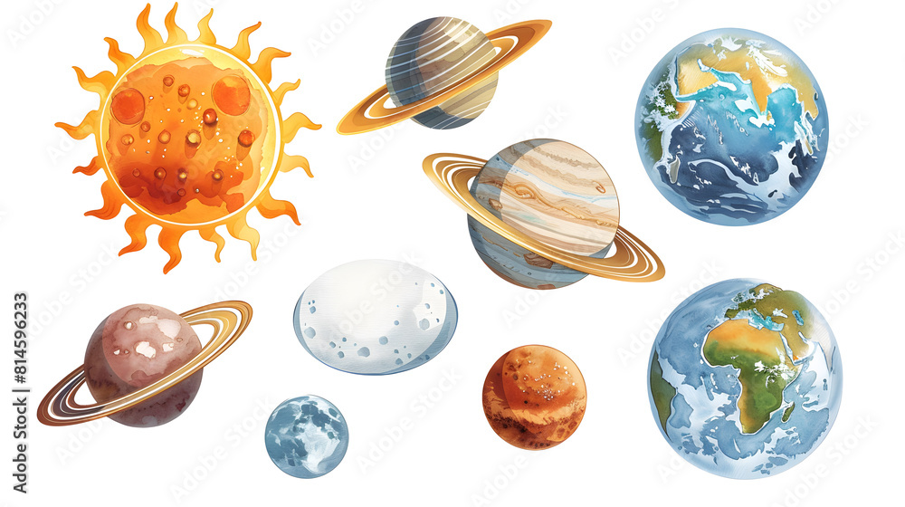 Various planets, transparent pictures Various planets, transparent pictures