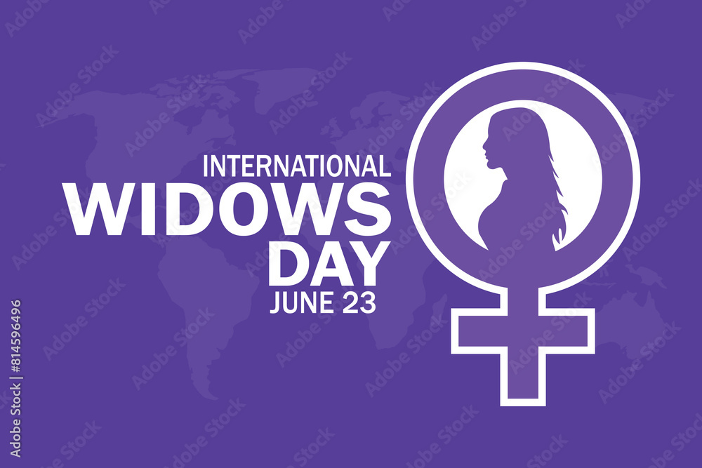 International Widows Day. June 23. Holiday concept. Template for background, banner, card, poster with text inscription. International Widows Day. June 23. Holiday concept. Template for background, banner, card, poster with text inscription.