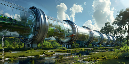 "Futuristic Transport: Hyperloop Vision; Advanced Transit: The Future of Travel" 