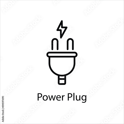 Power Plug Vector icon