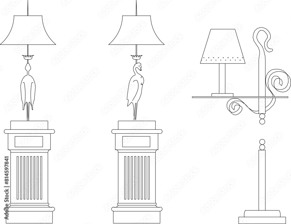 vector illustration of a sketch of a classic vintage old table and chair design with traditional Chinese ethnic floral ornaments vector illustration of a sketch of a classic vintage old table and chair design with traditional Chinese ethnic floral ornaments