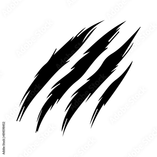  animal claw scratches mark isolated