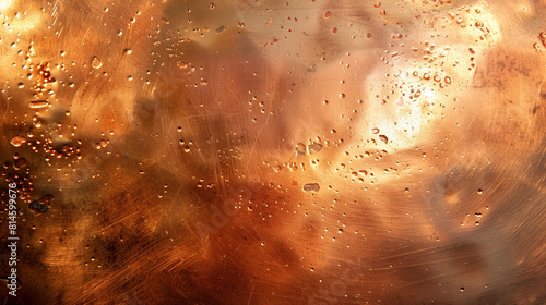 Fondo de cobre con imperfecciones y textura degradado en tonos naranjas y cobrizos brillante photo