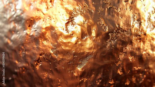 Fondo de cobre con imperfecciones y textura degradado en tonos naranjas y cobrizos brillante photo