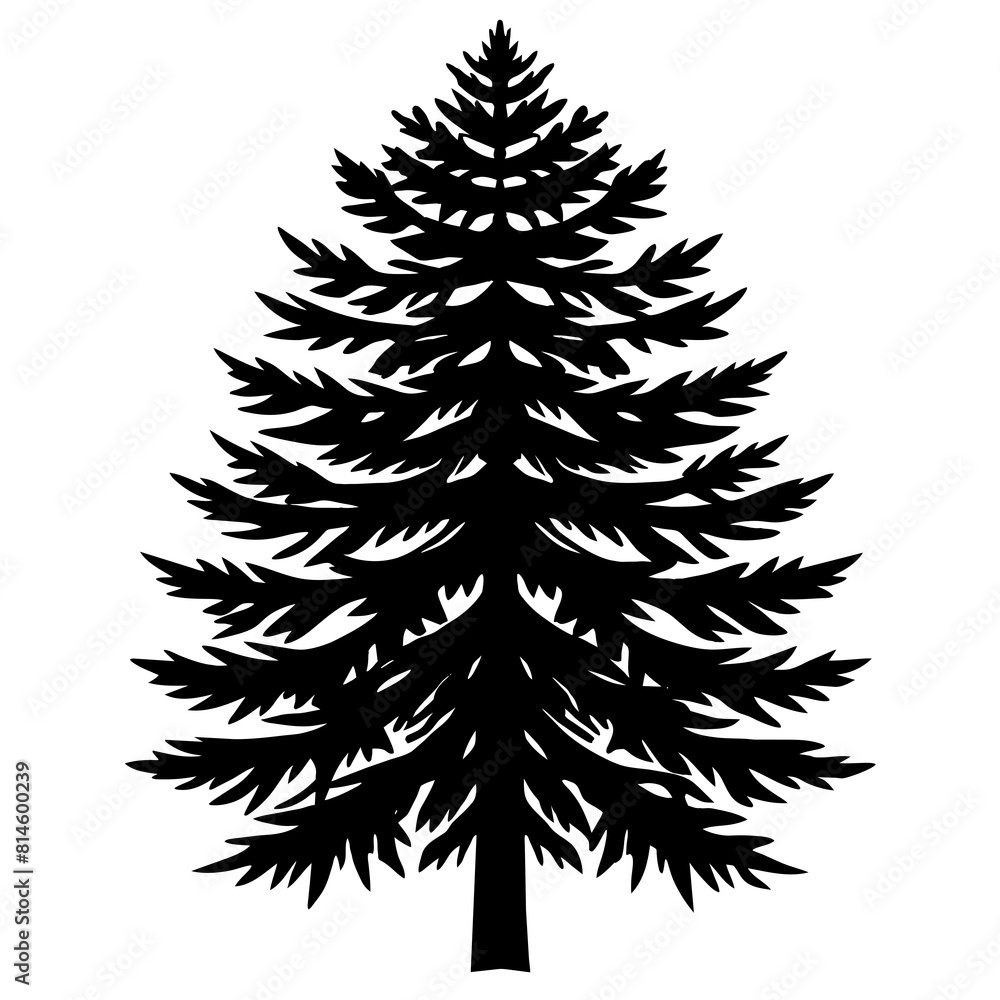 christmas tree isolated on white background -vector illustration christmas tree isolated on white background -vector illustration
