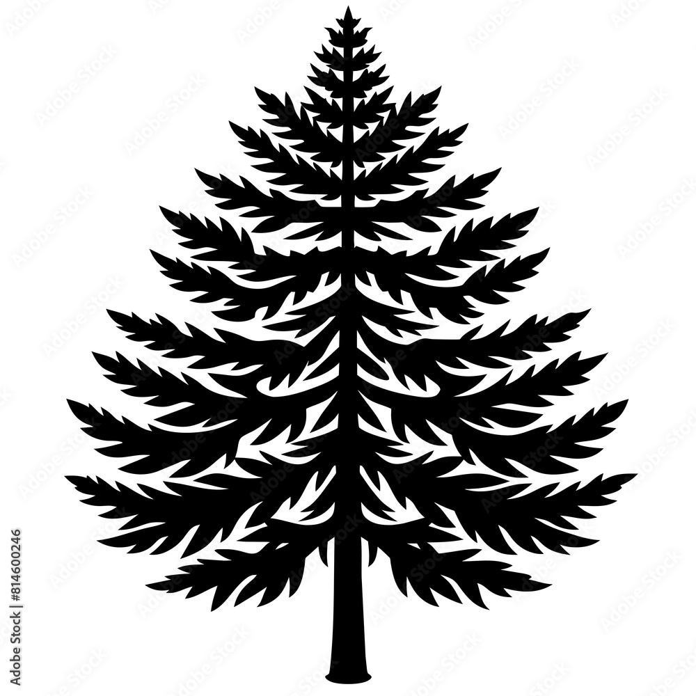 christmas tree isolated on white background -vector illustration christmas tree isolated on white background -vector illustration