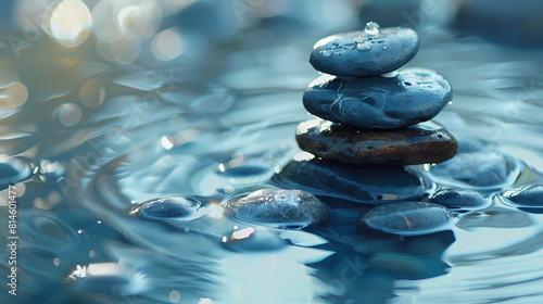 stones stacked on water