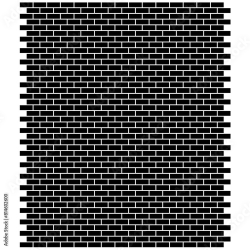 Vector of a black and white texture of a brick wall background