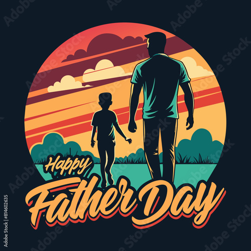 Happy Father's Day t-shirt design svg vector illustration  © Jutish