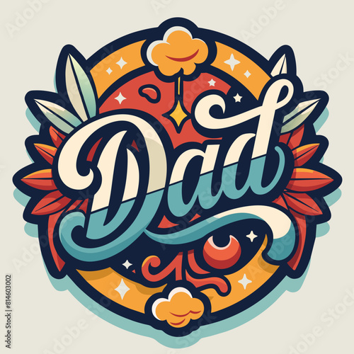 Happy Father's Day t-shirt design svg vector illustration 