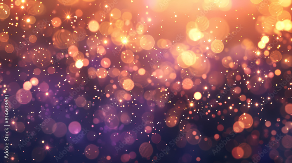 Sparkling bokeh with purple and gold tones Sparkling bokeh with purple and gold tones