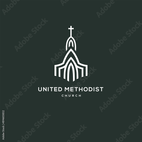 A simple logo design featuring a cross placed within a circle on a green background