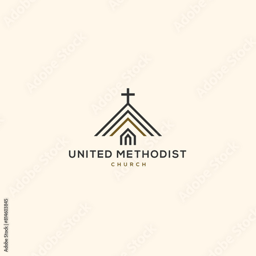 A simple logo design featuring a cross placed within a circle on a white background