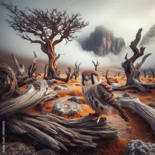 African pygmy falcons live primarily in semi-desert and arid areas