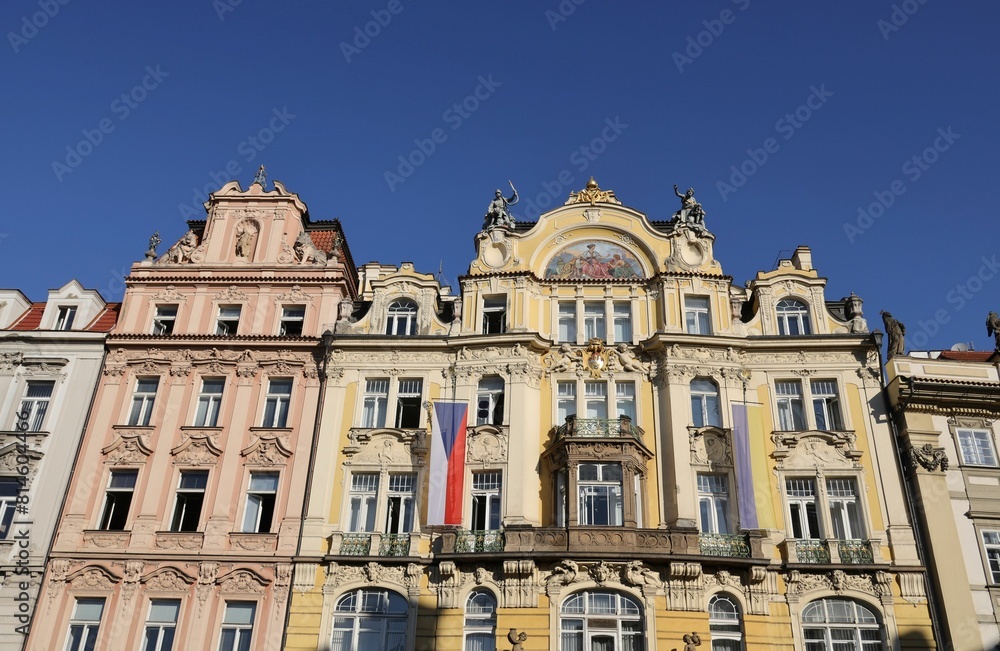 View of the characteristic buildings of the city of Prague View of the characteristic buildings of the city of Prague