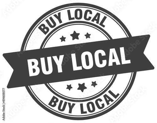 buy local stamp. buy local label on transparent background. round sign