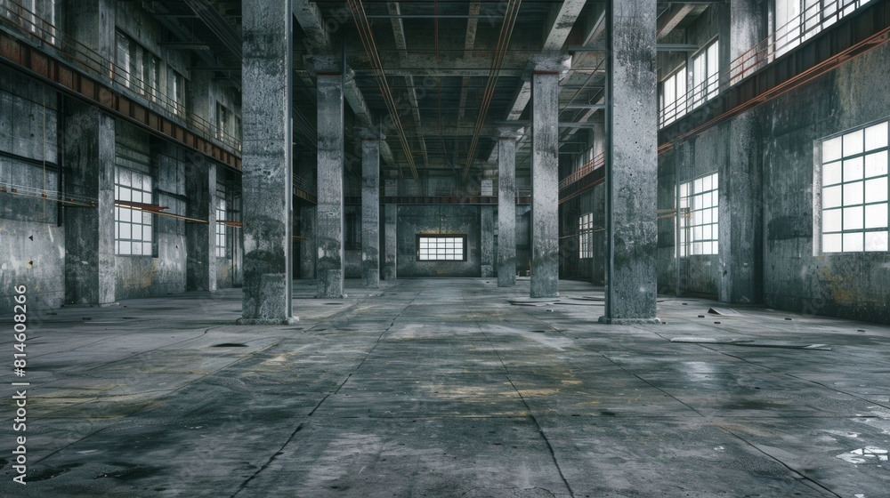 Interior of an empty warehouse Interior of an empty warehouse