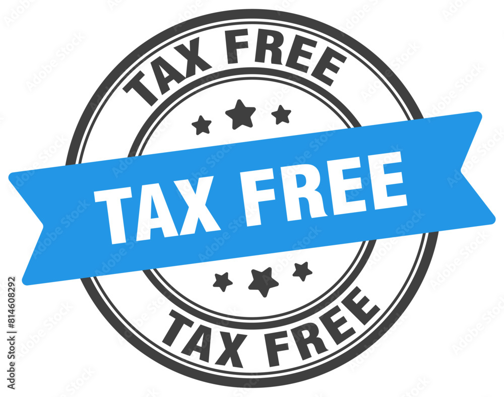 tax free stamp. tax free label on transparent background. round sign tax free stamp. tax free label on transparent background. round sign