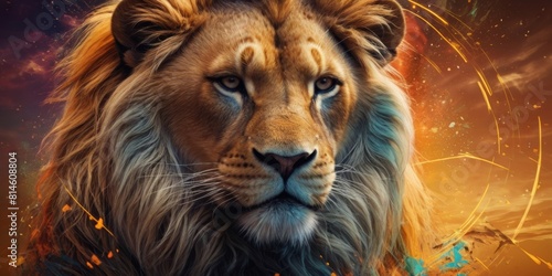 Epic lion portrait