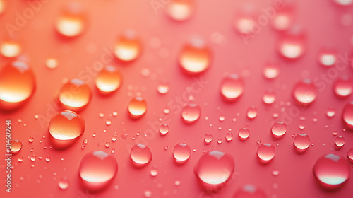 Raindrops   Refraction  Pink   Orange Hues on a Green Textured Wall