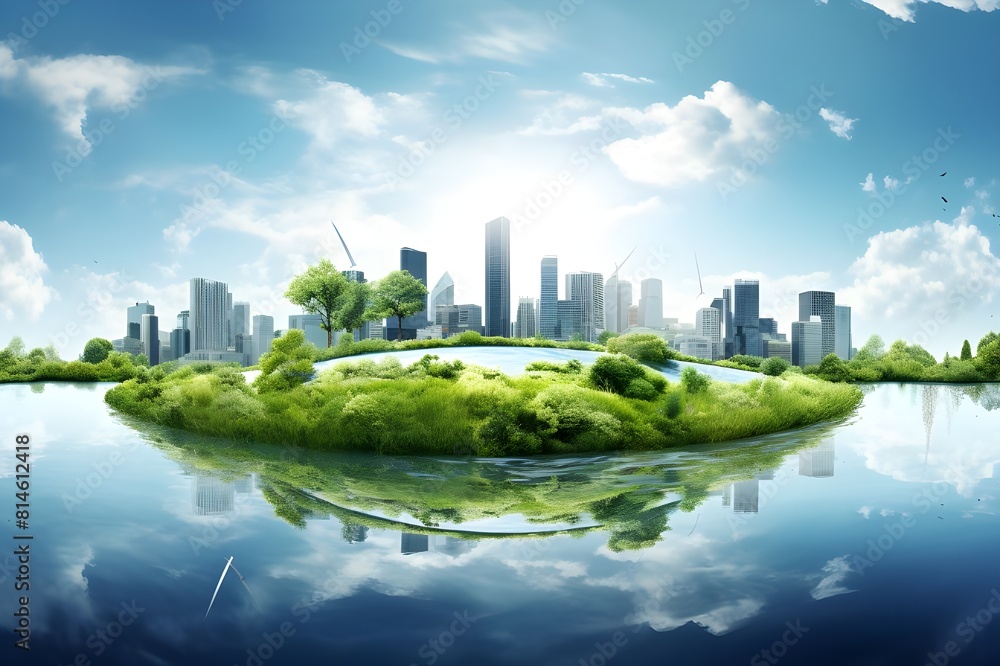 Fototapeta premium Sustainable Smart City Photos And Images