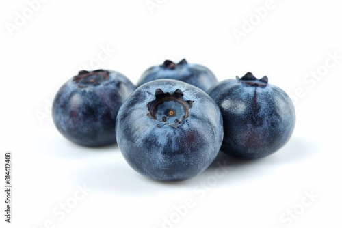 heap of fresh ripe blueberry isolated on white background
