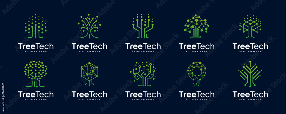 © PATELOT - tree tech logo template. Innovative digital technology concept business icon. Vector illustration. © PATELOT - tree tech logo template. Innovative digital technology concept business icon. Vector illustration.