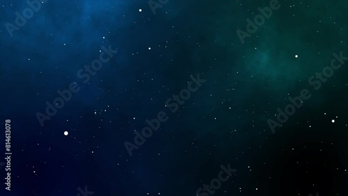The Galaxy zooms in from outer space until blue fills the screen. Stars in space are moving as an animation. clip contains space, planets, galaxy, stars, cosmos, sea, and earth photo
