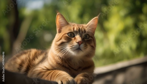 ひなたぼっこをする猫 cat basking in the sun