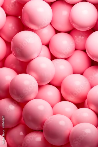Texture of pastel pink balloons as wall background footage AI 