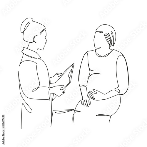 pregnant woman at a doctor's appointment