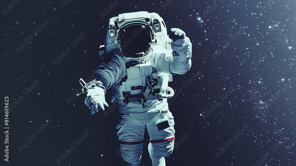 Astronaut Floating in Space, surrounded by the vastness of space and stars. Astronaut Floating in Space, surrounded by the vastness of space and stars.