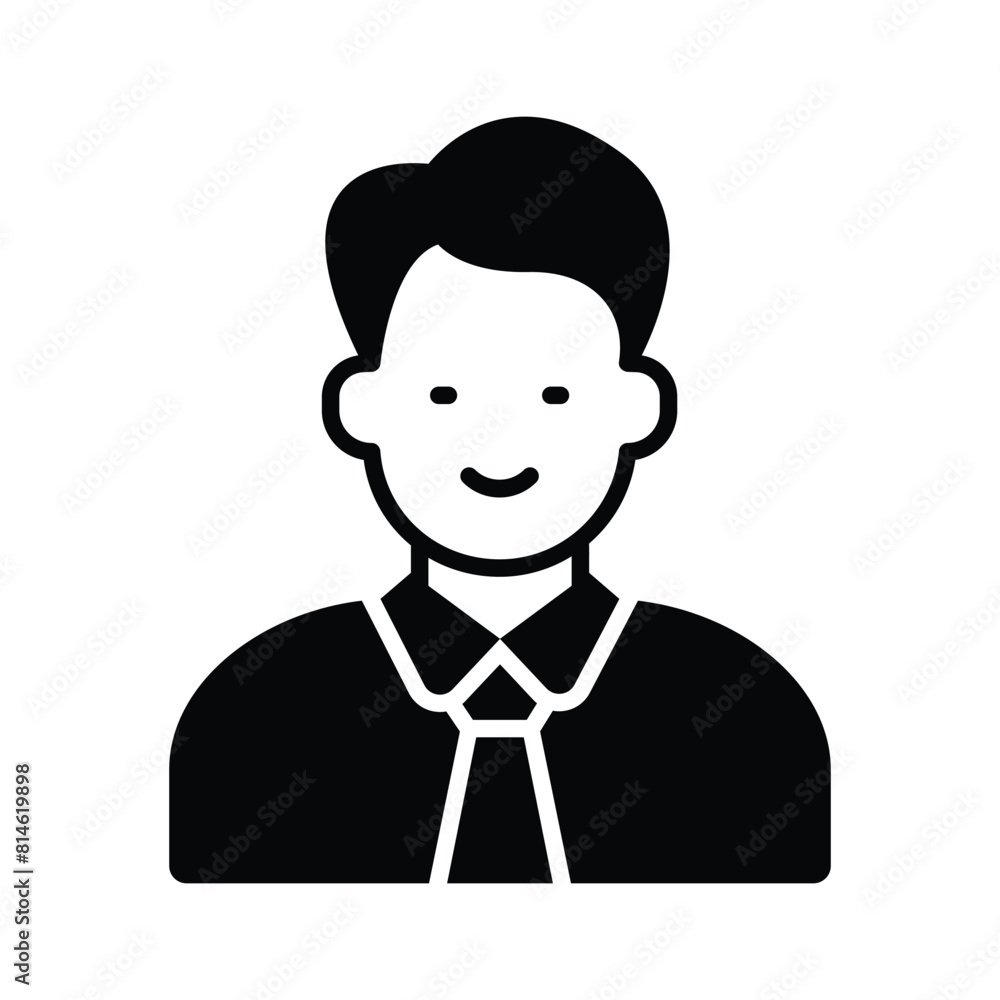 Male avatar showing concept icon of manager in modern style Male avatar showing concept icon of manager in modern style