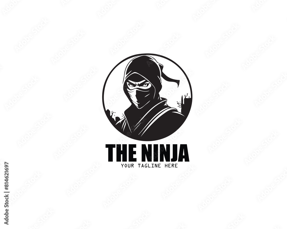 samurai logo silhouette design samurai logo silhouette design