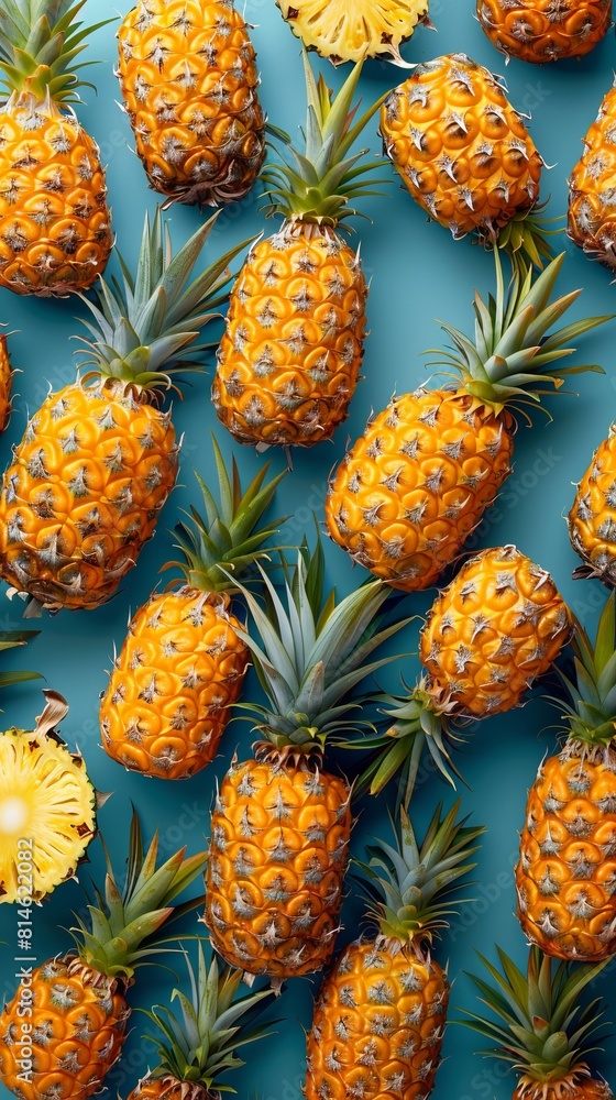 illustration of a pattern of pineapples arranged in a grid. illustration of a pattern of pineapples arranged in a grid.