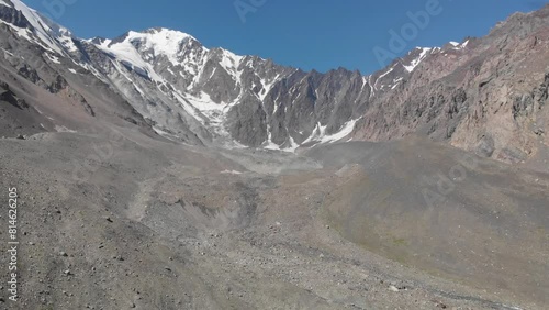 Caucasus, North Ossetia. Genaldon gorge. Kolka Glacier.