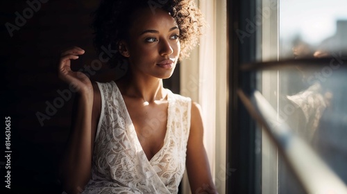 fashion photograph of a beautiful black woman 
