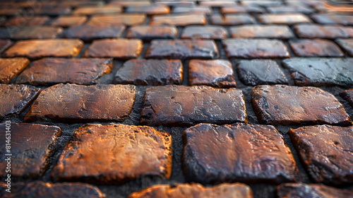 Closeup of Brick Surface  Protecting Outdoor Bricks with CloseUp Photo of Brick Sealer Concept Outdoor Bricks CloseUp Photography
