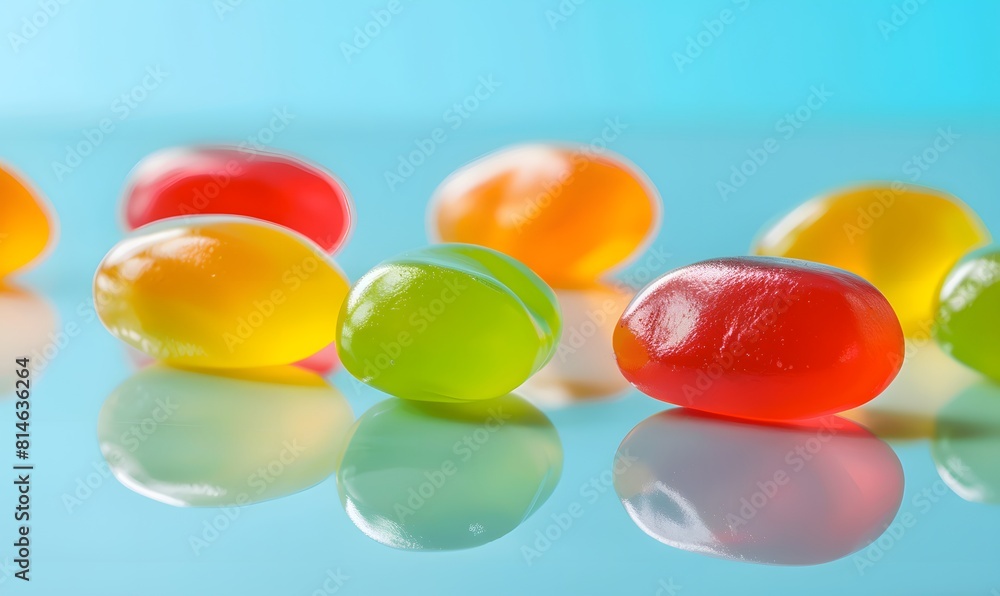 jelly candies on monochrome background, Generative AI jelly candies on monochrome background, Generative AI