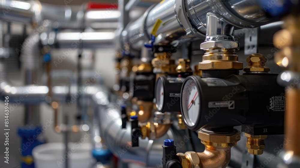 Equipment, cables and piping as found inside of a modern industrial power plant Equipment, cables and piping as found inside of a modern industrial power plant