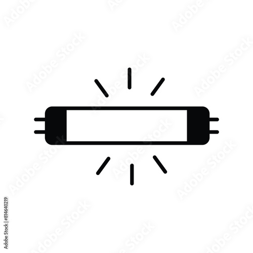 fluorescent light icon with white background vector stock illustration