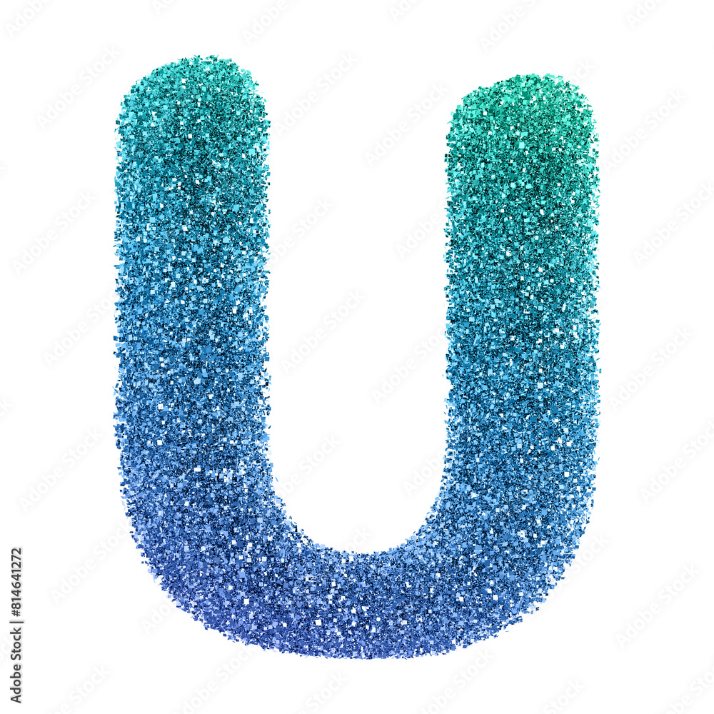 Silver 3D Font Letter U uppercase Silver 3D Font Letter U uppercase