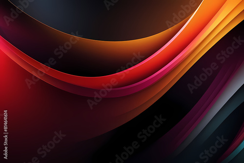 Abstract orange red background with wavy lines.