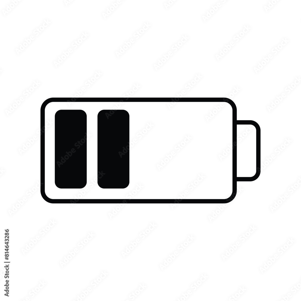 low battery icon with white background vector stock illustration low battery icon with white background vector stock illustration